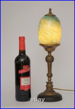 Elegant Art Deco Design Table St. Lucia Copper Lamp Unique Piece Table