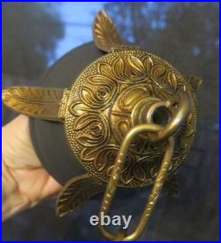Empire Vintage Brass Tole Ceiling canopy lamp chandelier Crown part