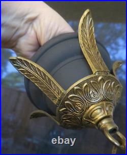 Empire Vintage Brass Tole Ceiling canopy lamp chandelier Crown part