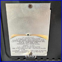 FOR PARTS Lava Simplex STARBURST Fireworks Fiber Optic Light Motion Lamp MCM vtg