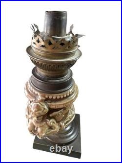 Fantastic Antique Lamp, Electric & Pottery Oil Lamp, 2 Lamps for Repair