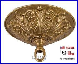 Finish Cast Brass Screw Collar Ceiling Light Canopy Plate Kit Antique Brass