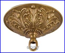 Finish Cast Brass Screw Collar Ceiling Light Canopy Plate Kit Antique Brass