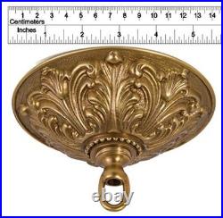 Finish Cast Brass Screw Collar Ceiling Light Canopy Plate Kit Antique Brass