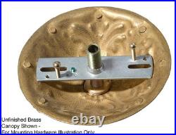 Finish Cast Brass Screw Collar Ceiling Light Canopy Plate Kit Antique Brass