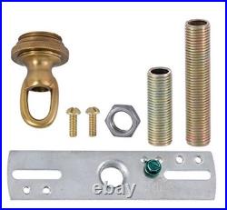 Finish Cast Brass Screw Collar Ceiling Light Canopy Plate Kit Antique Brass