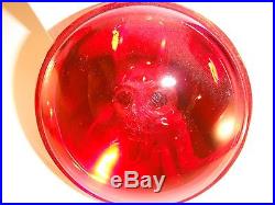 Ge Par 36 12v 37 Watt Red H-7616 Vintage Halogen Sealed Beam Signal Lamp 4/each
