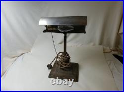 Genuine Emeralite Adjustable Bankers Desk Lamp Model 8734 G For Parts No Glass