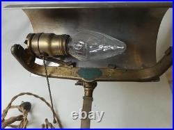 Genuine Emeralite Adjustable Bankers Desk Lamp Model 8734 G For Parts No Glass