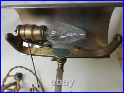 Genuine Emeralite Adjustable Bankers Desk Lamp Model 8734 G For Parts No Glass