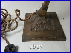 Genuine Emeralite Adjustable Bankers Desk Lamp Model 8734 G For Parts No Glass