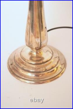 Glass Star Deco Type Brass Glass Table Lamp Vintage Unique Piece