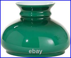 Green over White Opal Cased Glass 7 Inch Fitter Student Style Lamp Shade