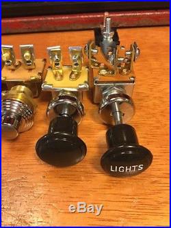 Headlight Head Light Beehive Start Button Ign Switch Fog Light Vintage Dash Scta