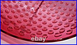 Hobnail Cranberry Fenton Opalescent Lamp Marble Base Electric 18T for Parts VTG Hobnail Cranberry Fenton Opalescent Lamp Marble Base Electric 18T for Parts VTG