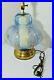 Hollywood_Regency_MCM_Clear_Blue_Melon_Floral_Table_Lamp_Vintage_Parts_Only_01_hif