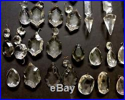 Huge Vintage Lot Approx 900+ Crystals Chandelier Lamp Prism Replacement Parts
