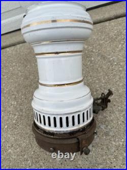 Humphrey Inverted ARC Hanging Gas Lamp Porcelain/Enamel, Untested Parts/Repair