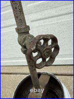 Humphrey Inverted ARC Hanging Gas Lamp Porcelain/Enamel, Untested Parts/Repair