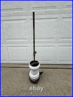 Humphrey Inverted ARC Hanging Gas Lamp Porcelain/Enamel, Untested Parts/Repair