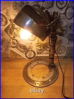 Industrial Steampunk Loft Table Lamp Metal Motorcycle Parts made in Ukraine
