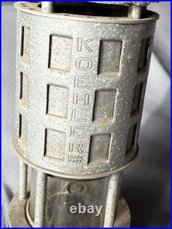 Koehler 209 Lamp Vintage Glass Crack for Parts or Restoration