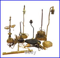 LAMP Bases ANTIQUE Brass/Bronze And Parts LOT EDWARD FARMER/YAMANAKA