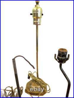 LAMP Bases ANTIQUE Brass/Bronze And Parts LOT EDWARD FARMER/YAMANAKA