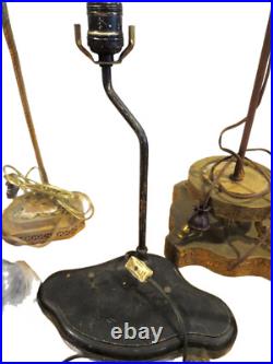 LAMP Bases ANTIQUE Brass/Bronze And Parts LOT EDWARD FARMER/YAMANAKA