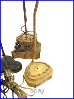LAMP Bases ANTIQUE Brass/Bronze And Parts LOT EDWARD FARMER/YAMANAKA
