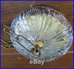 LG Canopy ceiling cap part Brass Vintage cut Crystal GLASS lamp chandelier chain