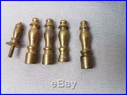 LOT OF 55+ ANTIQUE/VINTAGE LAMP FINIALS SOLID BRASS CAST IRON & Extensions