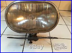LQQK! Vintage UNIQUE TRIPLE LITE OVAL Driving Light Lamp EARLY Auto w Bracket