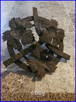 Lamp Part Leaf Antique Wine Theme Wall Lamp/ Sconce With Wrought Iron