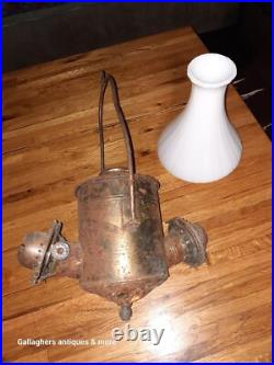 Lamp Shade Lot Antique Angle Lamp Burners ANGLE MFG CO NY Oil Lamp Parts Lot