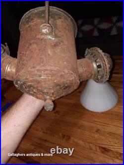 Lamp Shade Lot Antique Angle Lamp Burners ANGLE MFG CO NY Oil Lamp Parts Lot