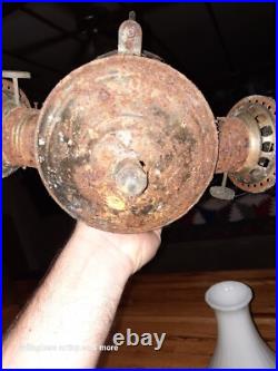 Lamp Shade Lot Antique Angle Lamp Burners ANGLE MFG CO NY Oil Lamp Parts Lot