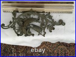 Large 1891 Hanging Oil Lamp Frame Woman on boats Parts