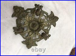 Large 1891 Hanging Oil Lamp Frame Woman on boats Parts