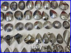 Large 60 Mixed Lot Smoky K9 Crystal Chandelier Prisms 1.5-4 Drops Lamp Parts