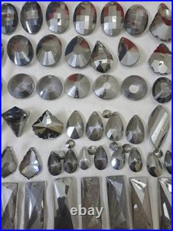 Large 60 Mixed Lot Smoky K9 Crystal Chandelier Prisms 1.5-4 Drops Lamp Parts