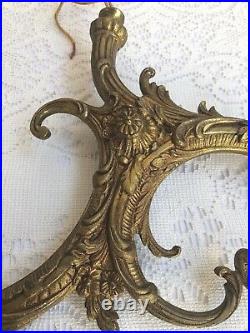 Large Antique European Decorative 15 Brass/bronze Chandelier Wired Arm # 1