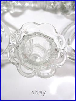 Large Lot Antique Glass Chandelier Parts Arms Bobeches Candle Cups Restoration