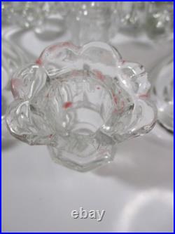 Large Lot Antique Glass Chandelier Parts Arms Bobeches Candle Cups Restoration