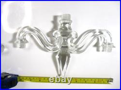 Large Lot Antique Glass Chandelier Parts Arms Bobeches Candle Cups Restoration