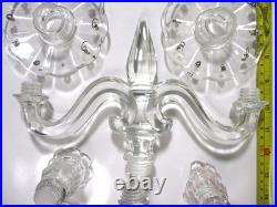 Large Lot Antique Glass Chandelier Parts Arms Bobeches Candle Cups Restoration