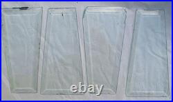 Large pair of classic vintage outdoor brass lanterns for parts or restoration