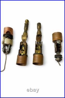 Lot 16 Vintage Lamp Sockets Candelabra Pull Chain Bridge Chandelier Parts