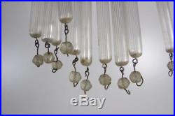Lot 40 Antique Vintage Prism Crystal Tube Rod Glass Chandelier Lamp Parts 8.5