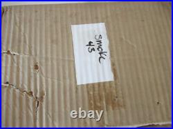 Lot 6 Vintage Faceted Gray Smokey Glass Table Lamp Spacer Parts Oblong XL 2.5